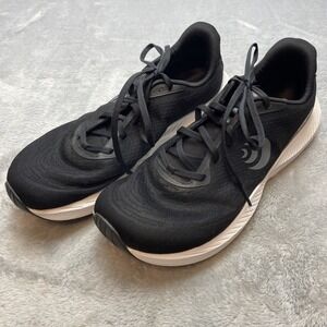 Topo Mens Fli-Lyte 5 Running Shoes Size 9.5 Black White 3mm Drop Athletic Active